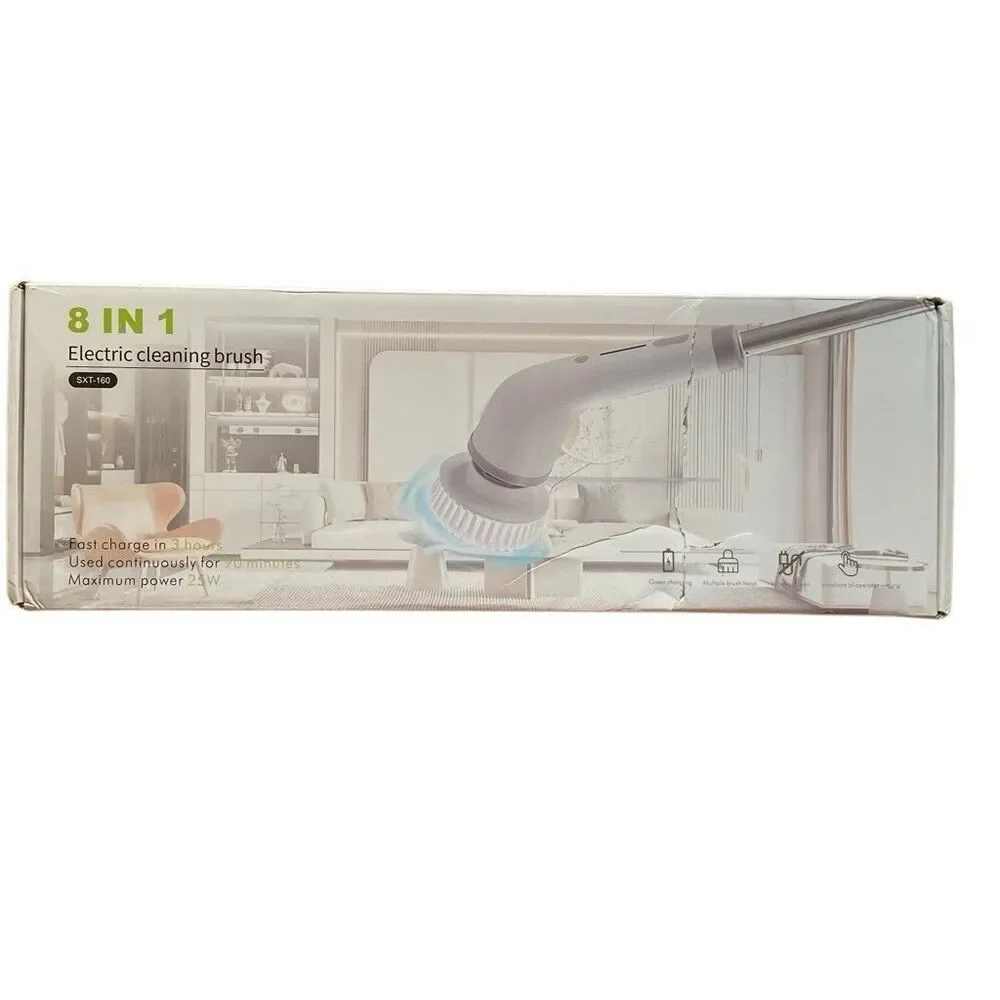 8-in-1 Electric Cleaning Brush Cordless USB-C Rechargeable Scrubber New - Picture 4 of 10